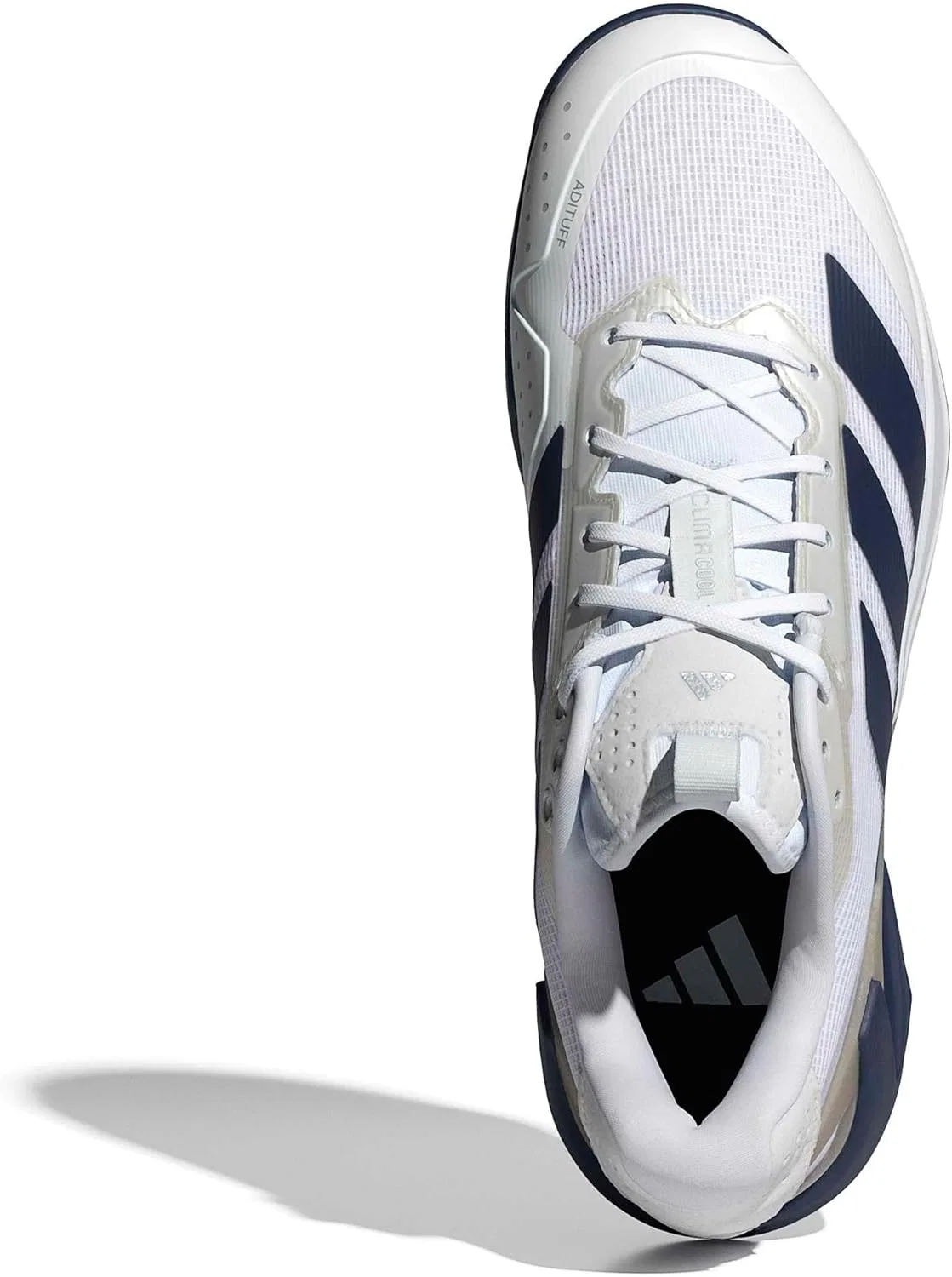 Кроссовки теннисные Adidas Adizero Ubersonic 5, White/Dark Blue/Silver Metallic — фото 2