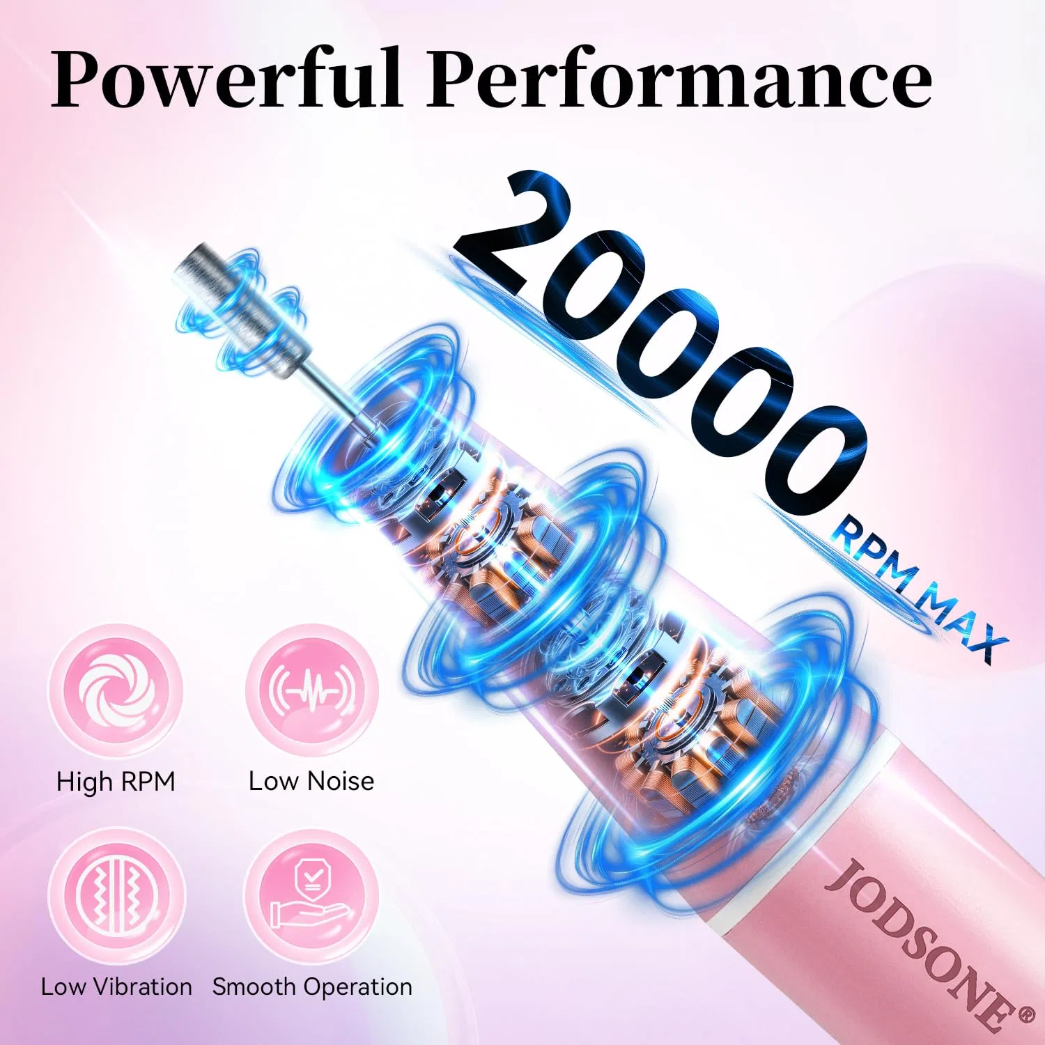 Портативный фрезер для ногтей JODSONE 20000 об/мин Jodsone — фото 3