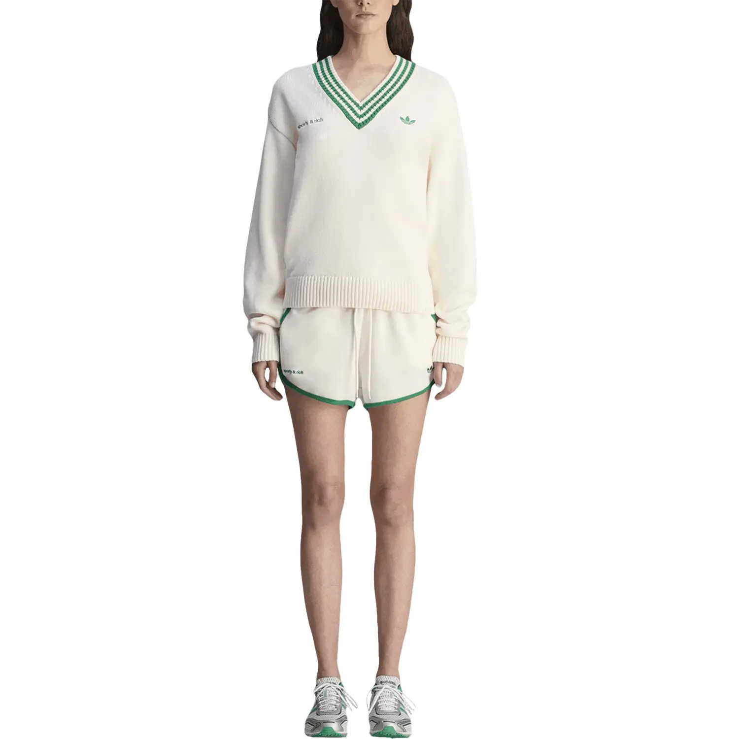 Спортивные шорты Sporty & Rich Adidas Originals, белый — фото 4