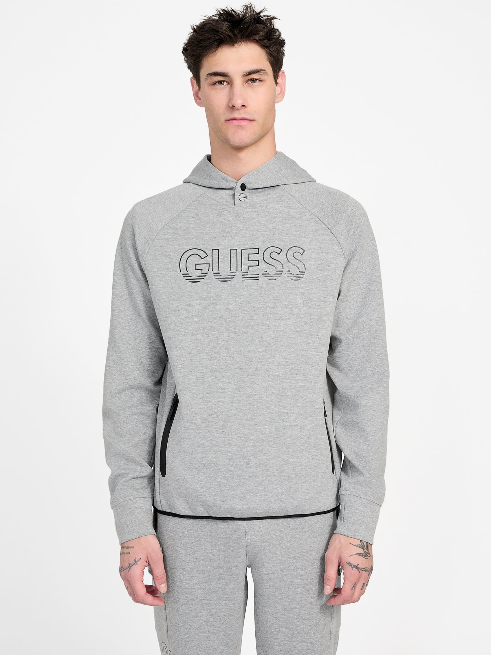 

Толстовка Gabriel Scuba Guess Factory, цвет light melange grey