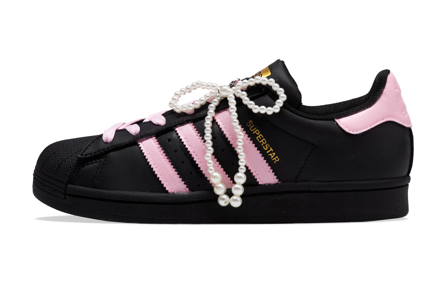

Кроссовки для скейтбординга Superstar, унисекс, низкие, черный/розовый Adidas Originals