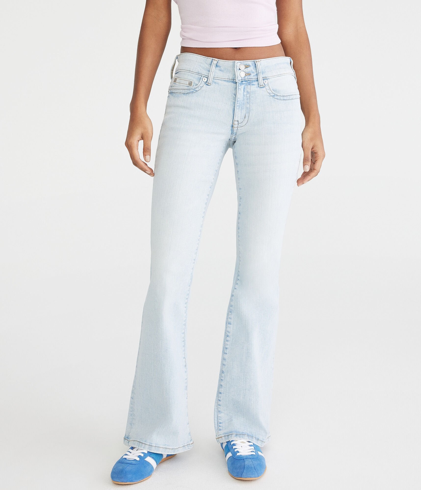 

Джинсы Aeropostale Flare Low Rise, цвет light wash