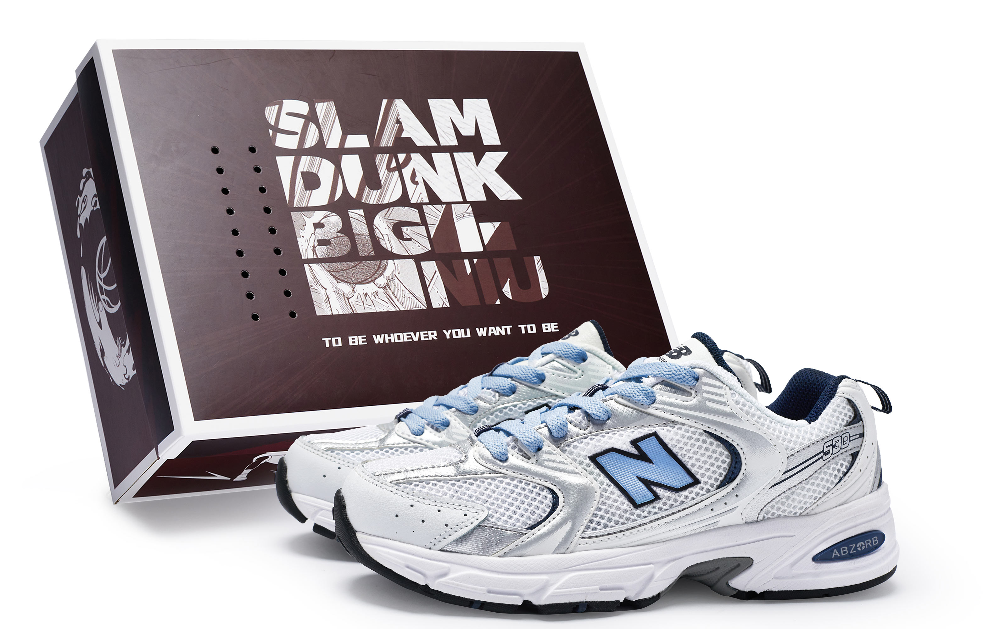 

Кроссовки NB 530 унисекс с низким верхом светло-голубые New Balance