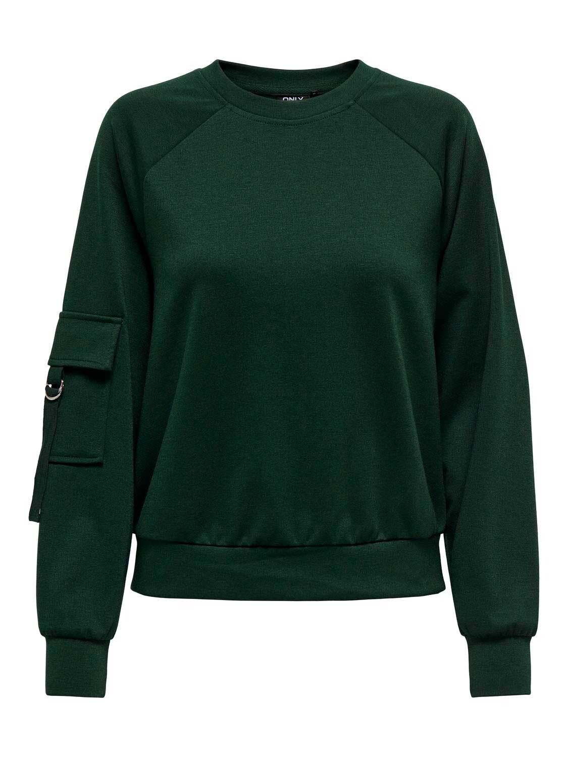 

Блуза Only ONLCORINNE LIFE L/S O-NECK CC SWT, зеленый