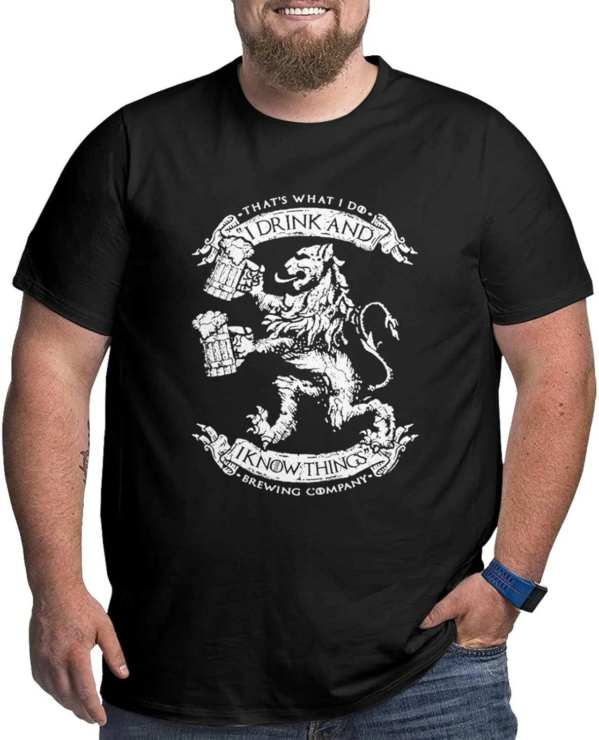 Футболка I Drink and I Know Things, летняя, с коротким рукавом