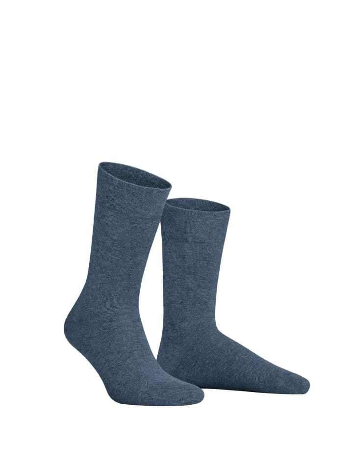 

Носки Relax Cotton с манжетой, не сдавливающей мышцы, темно-синего меланжевого цвета. Hudson