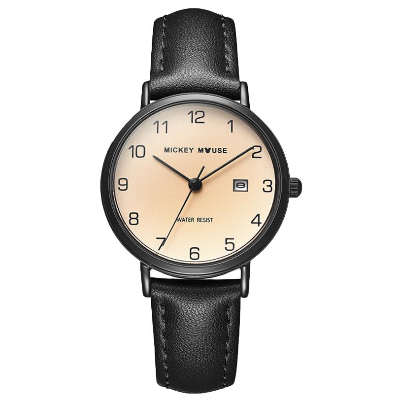 

Disney Часы Mickey Series Quartz Movement Leather Strap Watch Women's Watch Coffee Watch Dial