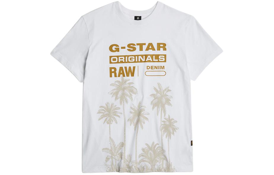 

G-STAR RAW Футболка G Star RAW мужская белая, Белый, G-STAR RAW Футболка G Star RAW мужская белая