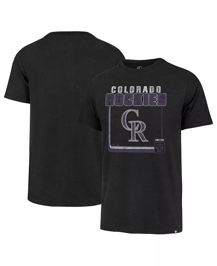 

Мужская черная футболка Colorado Rockies Borderline Franklin '47 Brand
