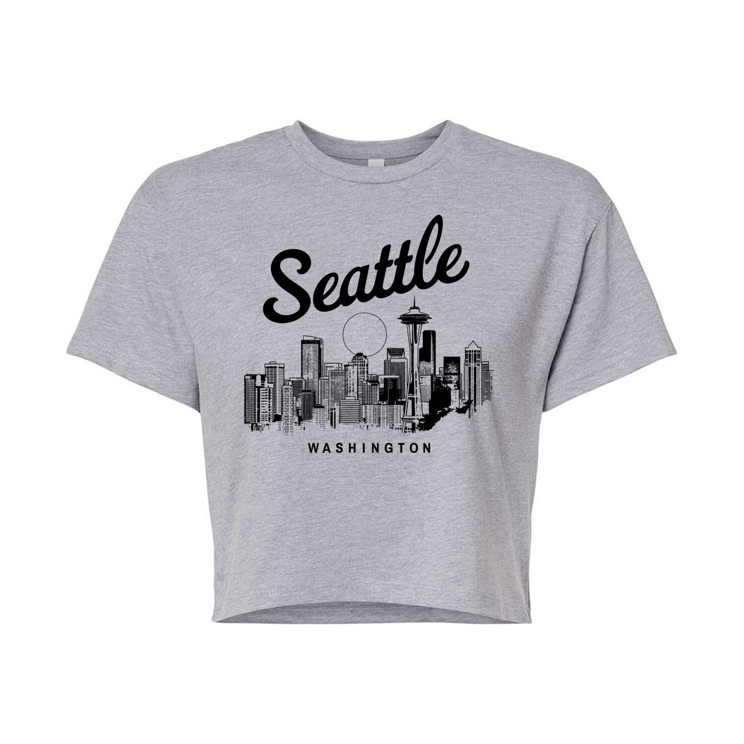 

Укороченная футболка с рисунком Seattle для юниоров Licensed Character, серый