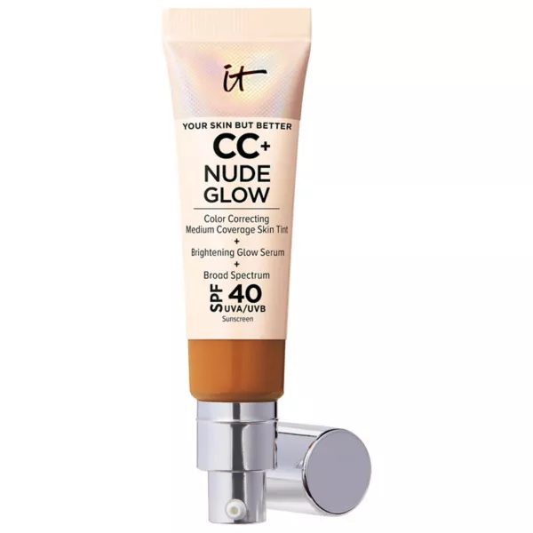 

Cc+ nude glow легкая тональная основа + сыворотка для сияния с spf 40 и ниацинамидом It Cosmetics, цвет rich