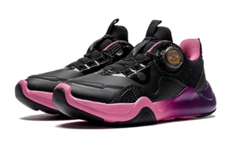 Кроссовки LINING YOUNG Kids Lifestyle Shoes GS Low-top Black/Pink — фото 3