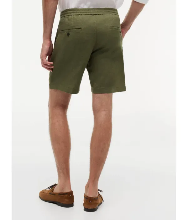 Льняные шорты DOVER regular fit Tommy Hilfiger, зеленый — фото 3
