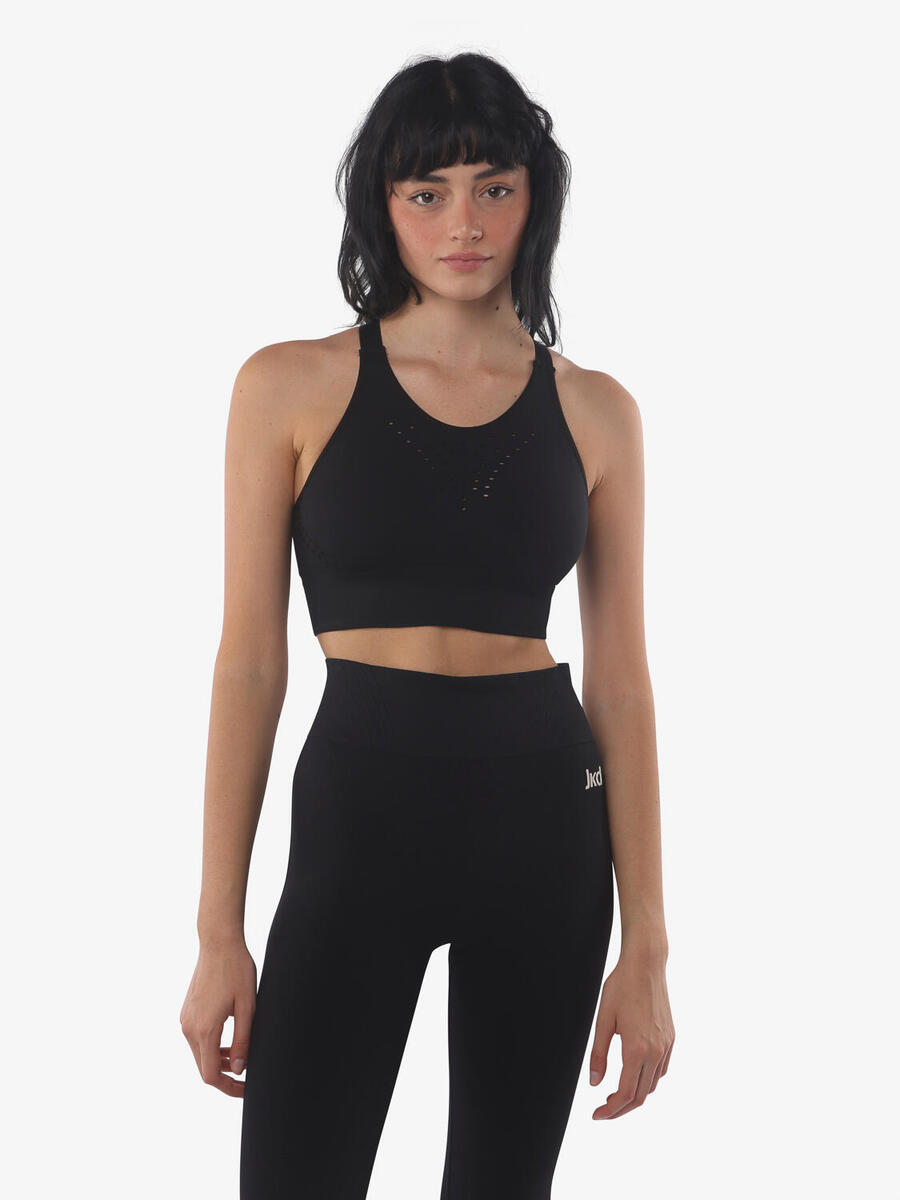 

JAKED Черная синтетическая майка для фитнеса для женщин