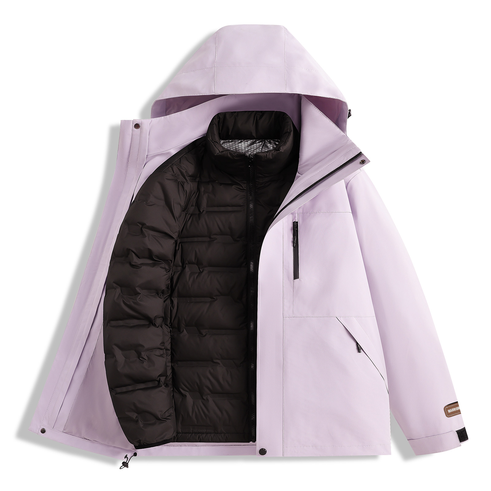 

Пуховик Unisex с капюшоном утепленный WARRIOR, lilac[free diy badge]