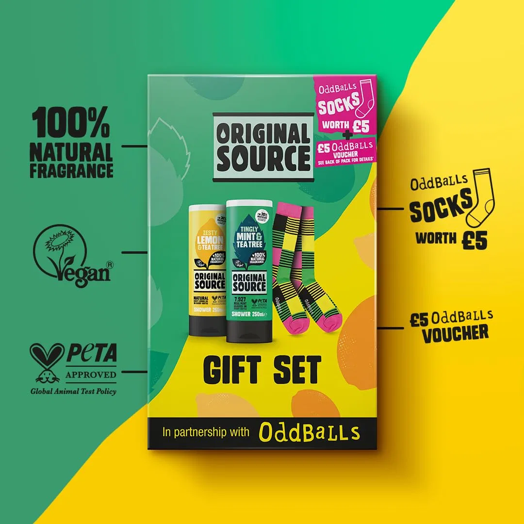 Подарочный набор Original Source x Oddballs с гелями для душа и носками Original Source — фото 4