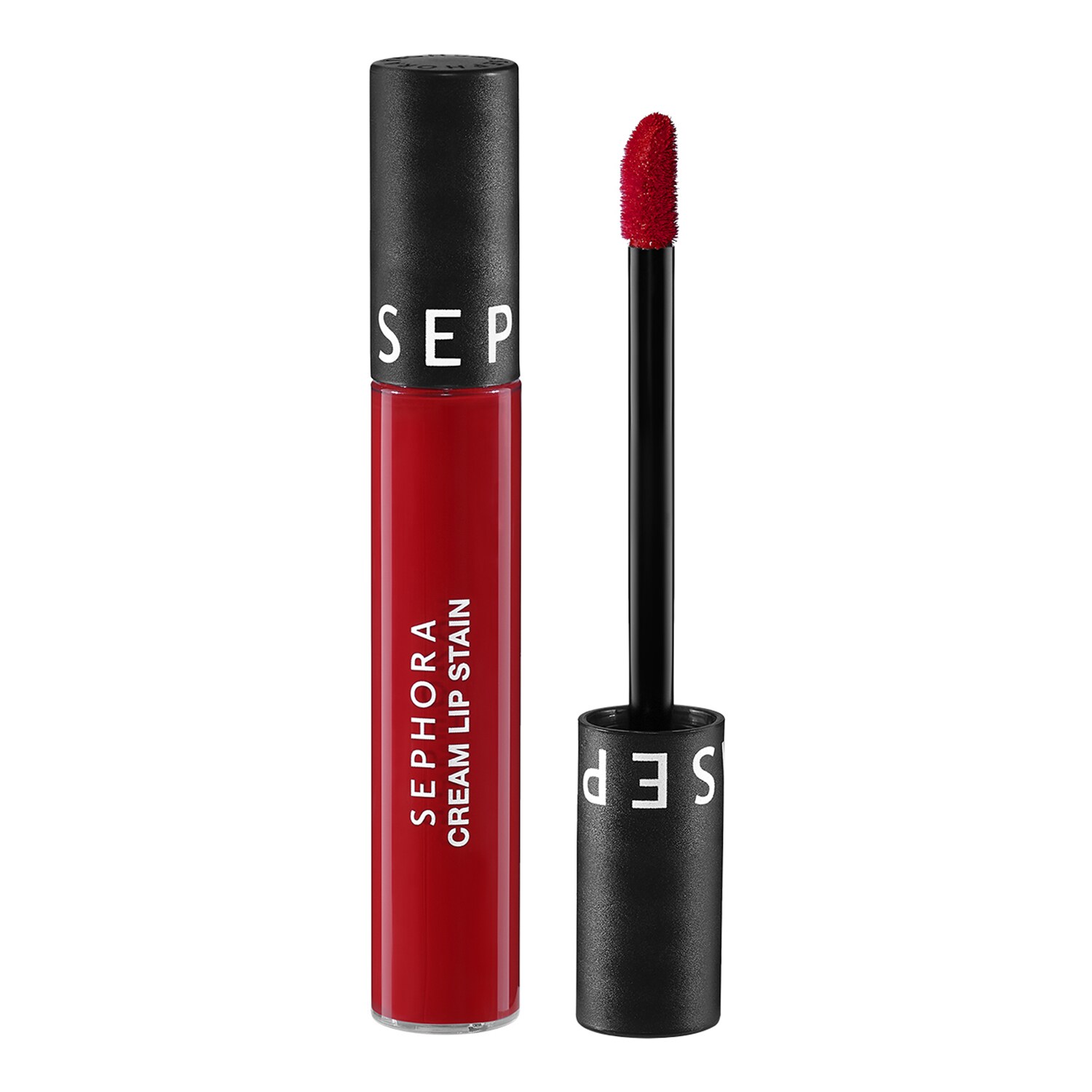 

Жидкая матовая помада Cream Lip Stain - Samtiger kussechter Lippenstift Sephora Collection, 01 Always Red (5 ml)