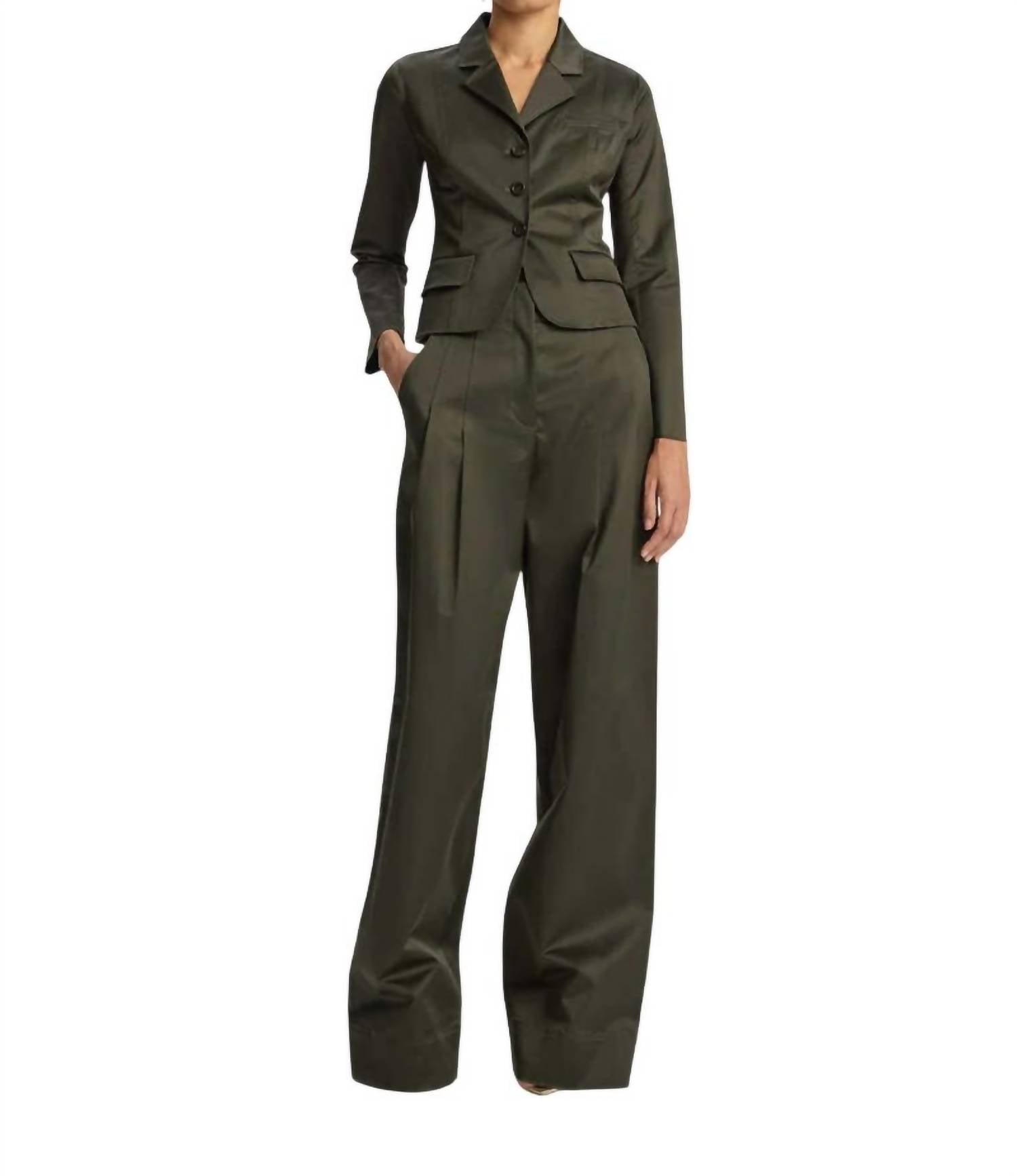 

Брюки Беннетта в мшистом цвете A.L.C., цвет mossy