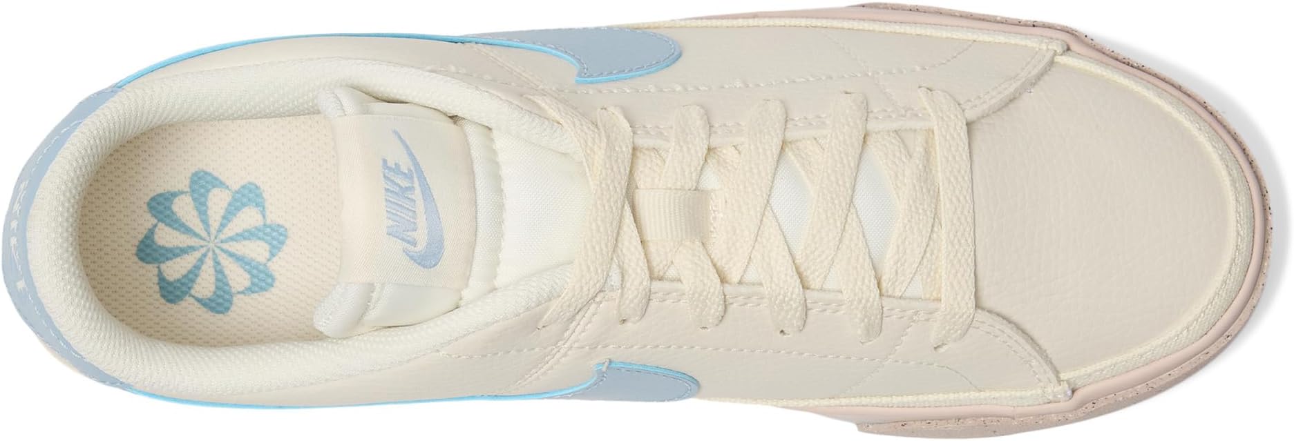 Кроссовки Nike Women's Court Legacy Next Nature, Pale Ivory/Light Armory Blue/Silt Red — фото 2