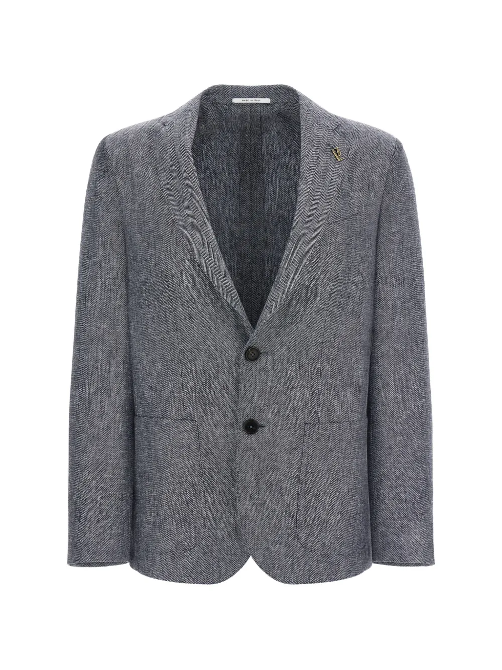 

Однобортный пиджак с узором «елочка» Pal Zileri, синий