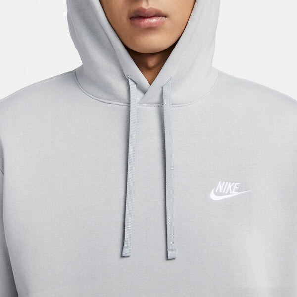 Толстовка Nike Sportswear Club Fleece Pullover Hoodie 'Grey', серый — фото 2