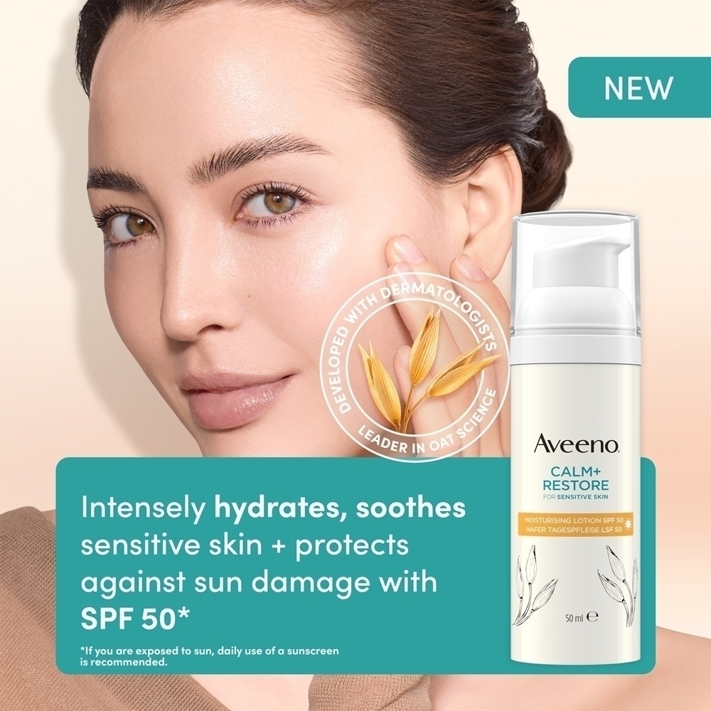 Успокаивающий и восстанавливающий увлажняющий лосьон SPF 50 Aveeno, 50 мл — фото 2