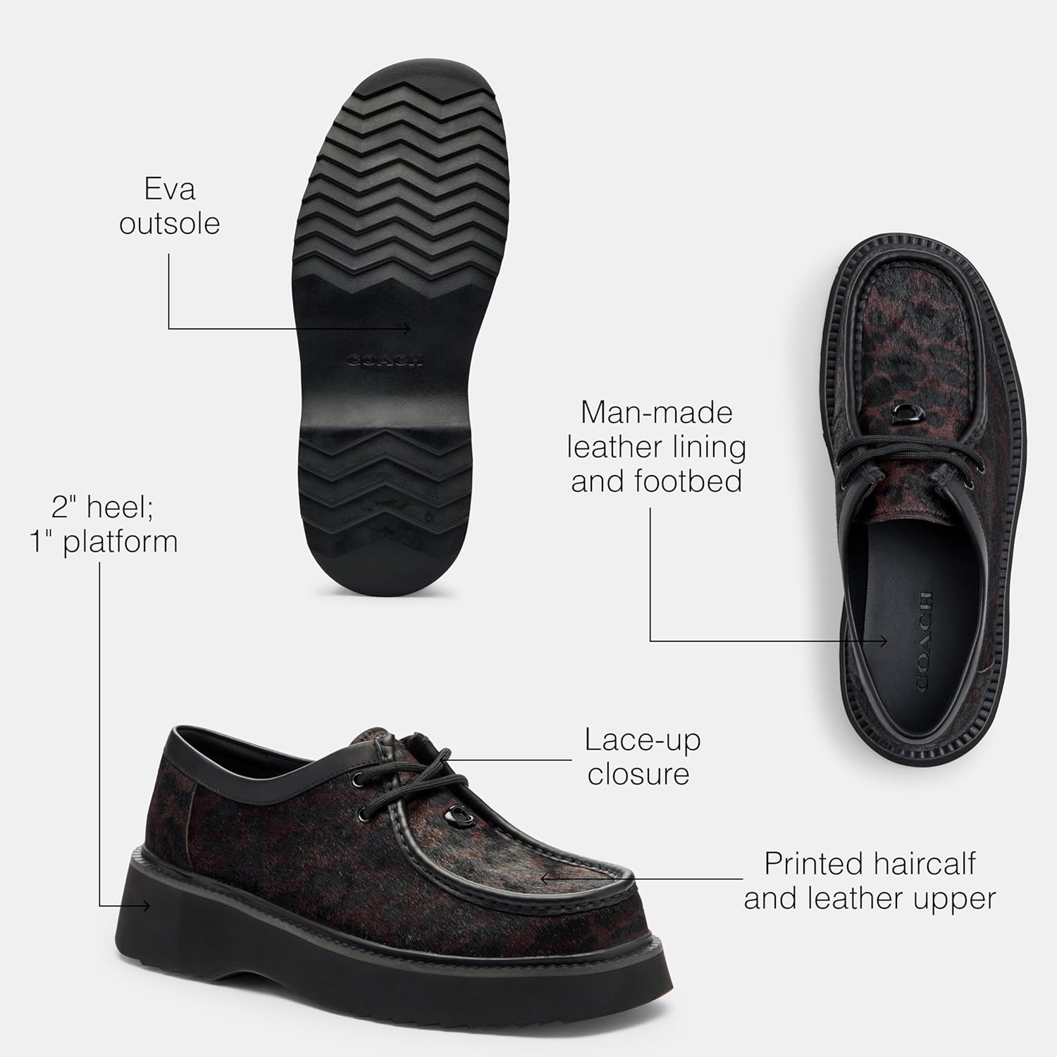 Мужские ботинки COACH Sculpted C Chukka с леопардовым принтом, Dark Leopard — фото 3