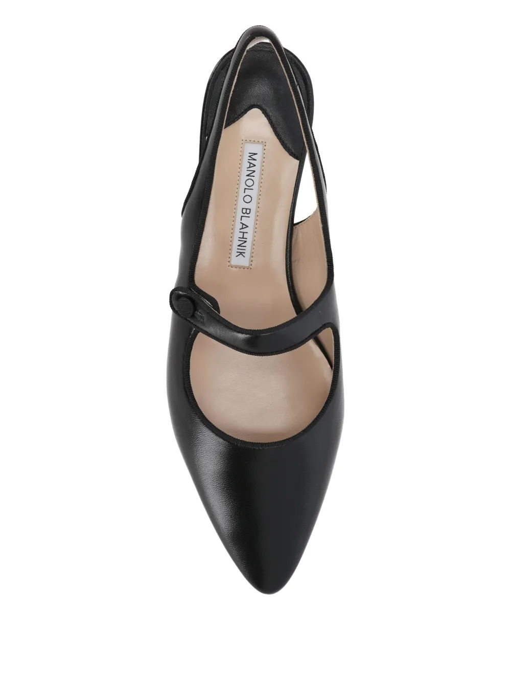 Балетки с открытой пяткой Manolo Blahnik, черный — фото 3