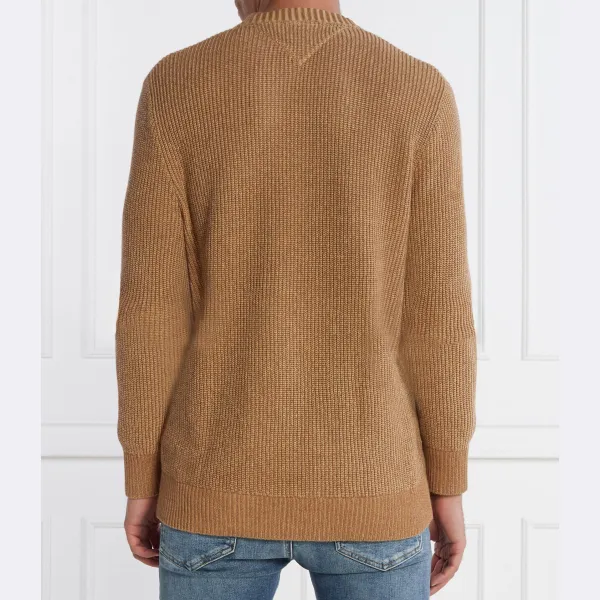 Свитер стандартного кроя с значком Tonal xs Tommy Hilfiger, коричневый — фото 3