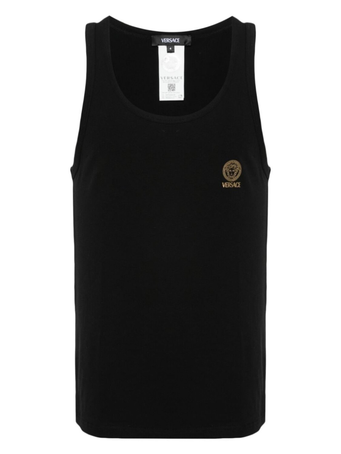 

Versace топ с круглым вырезом и декором Medusa, черный