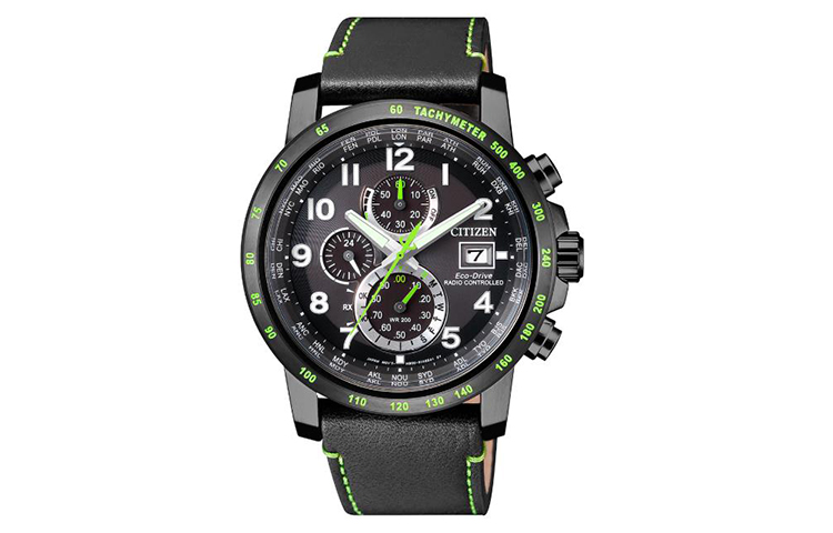 

CITIZEN Часы Ecology Drive Collection Solar Quartz Movement Cow Leather Strap Watch Men's Watch Black Dial, Black Dial