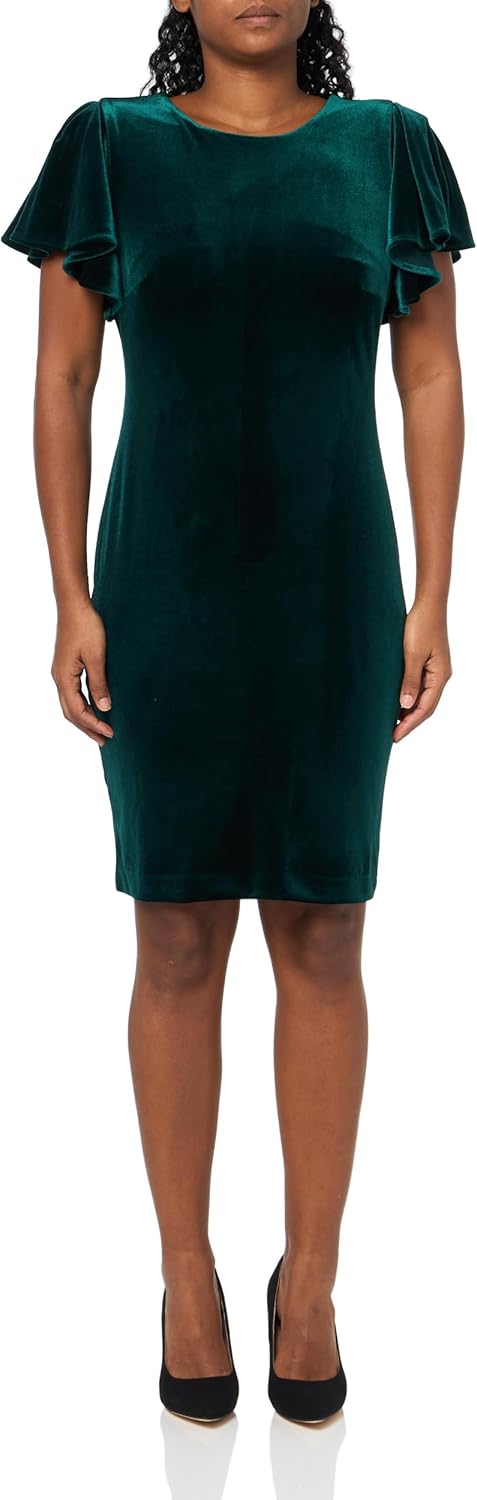 

Женское мини-платье-футляр с рукавами-крылышками и высоким воротом от Tommy Hilfiger, Hunter