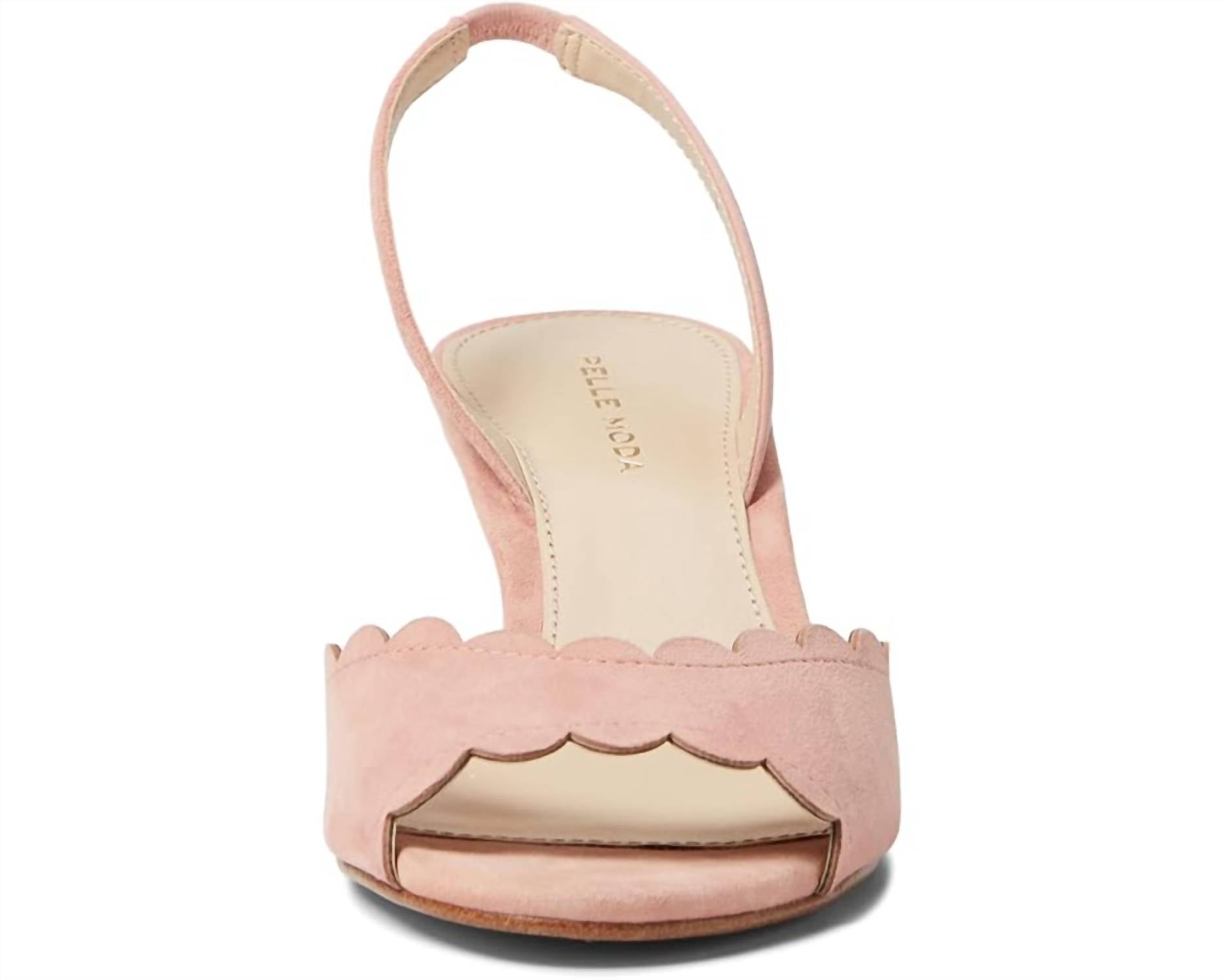 Женские туфли Benet Suede на каблуках из замши цвета пиона PELLE MODA, цвет peony kid suede — фото 3