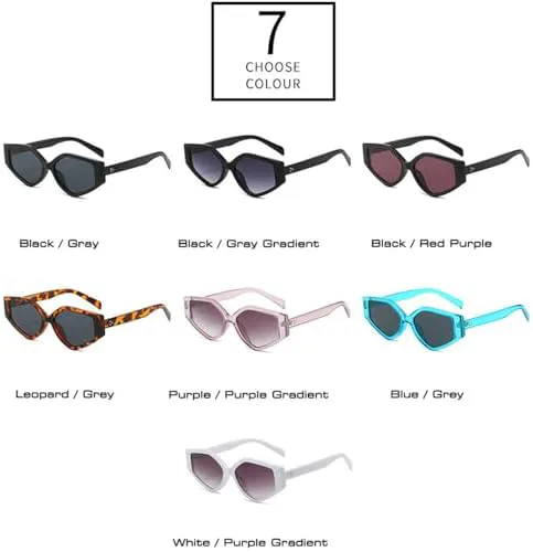 

Солнцезащитные очки Polygon для женщин, модные очки с градиентными линзами, винтажные солнцезащитные очки для мужчин с заклепками MTZJH, Black Red Purple