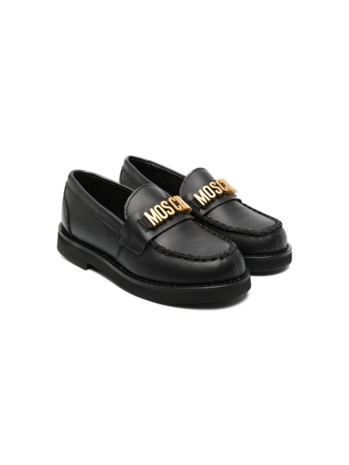 

Мокасины с логотипом Moschino Kids, черный