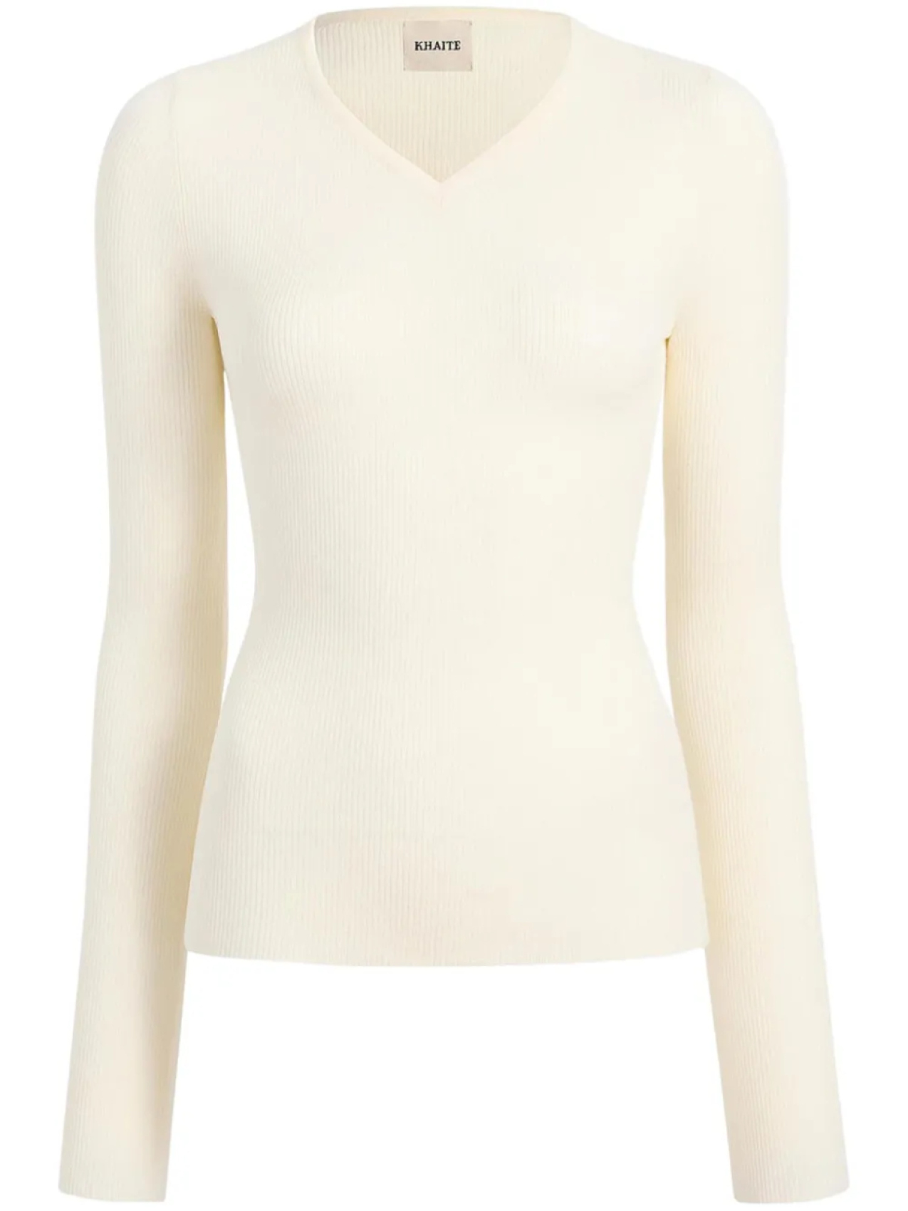 

Топ KHAITE Ribbed Wool Jersey, белый