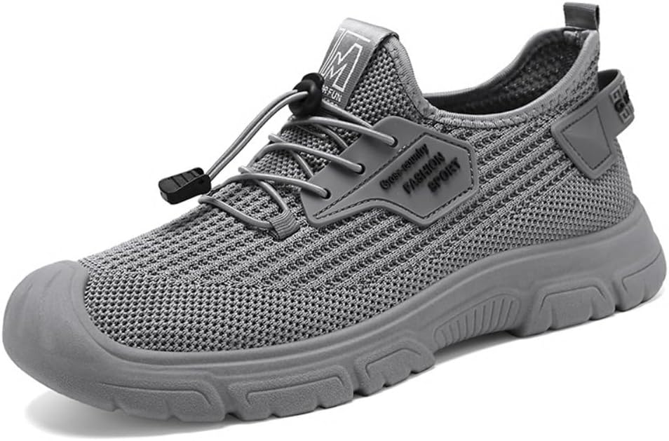 

Мужские дышащие кроссовки из сетки, легкие летние кроссовки для бега и ходьбы, удобная мягкая подошва, спортивная обувь для повседневной носки и тренировок в спортзале Qacksv, серый