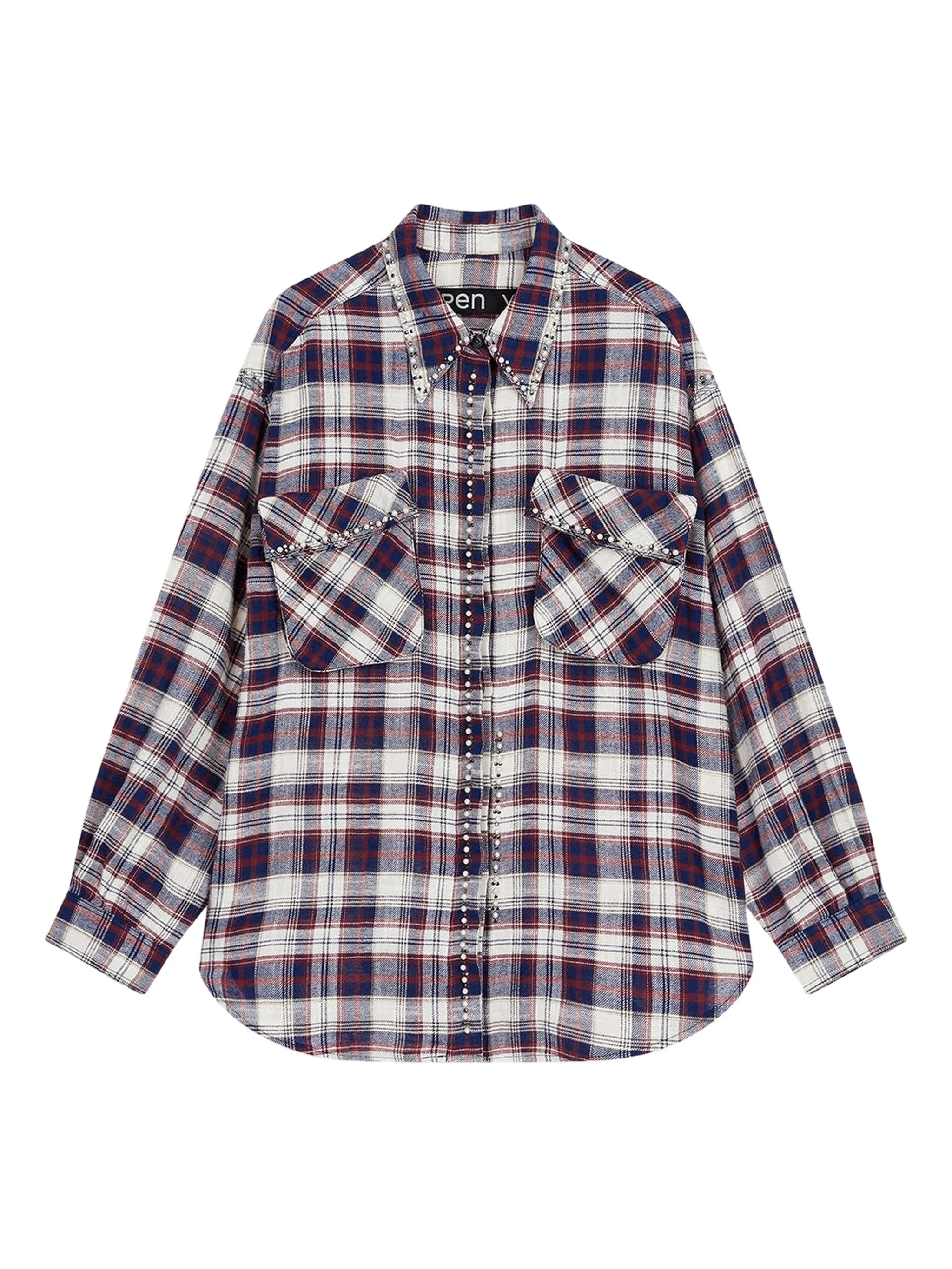 

Рубашка с бисером Open Yy, белый