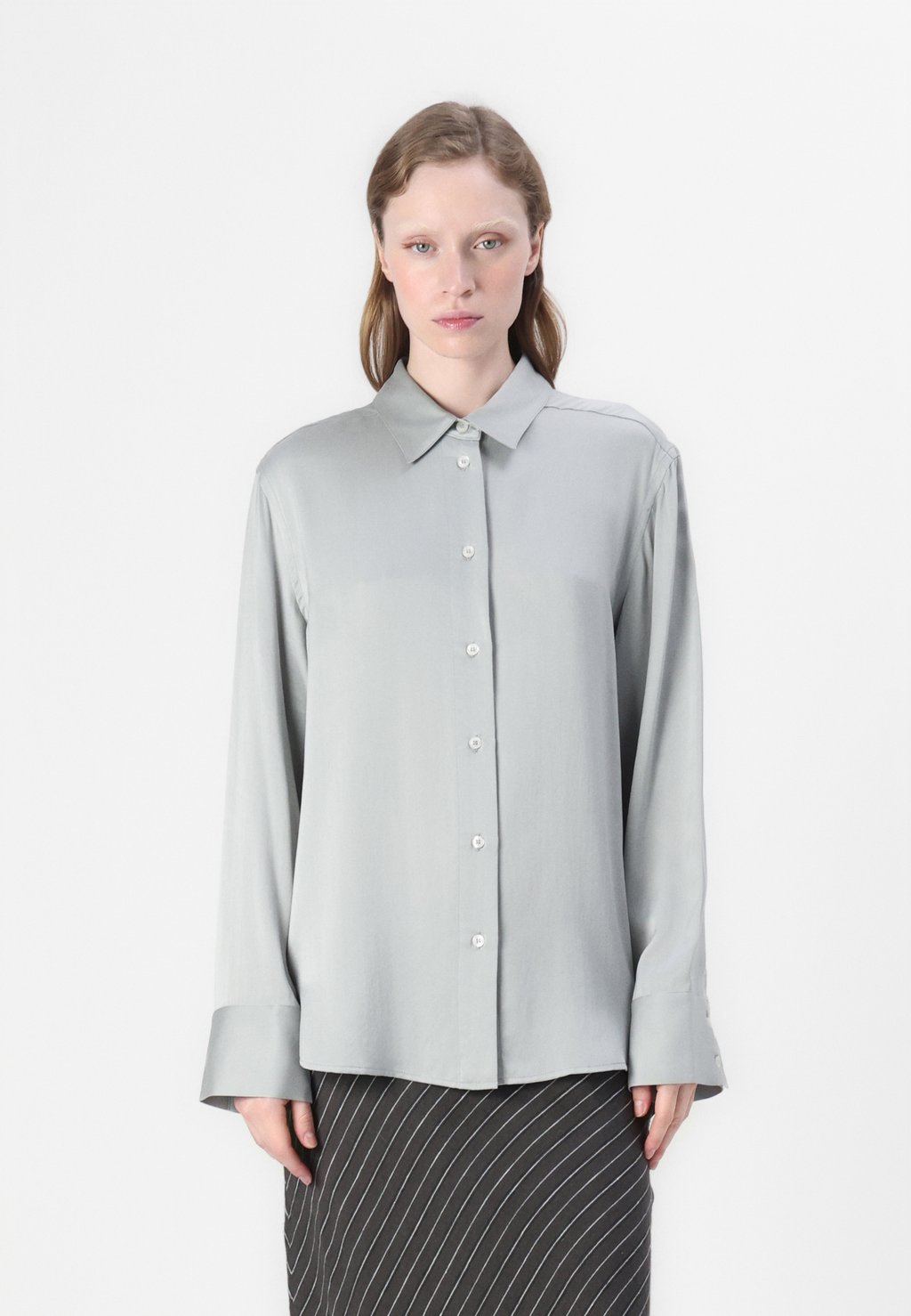 

Рубашка NOT SHIRT Samsøe Samsøe, серебристый