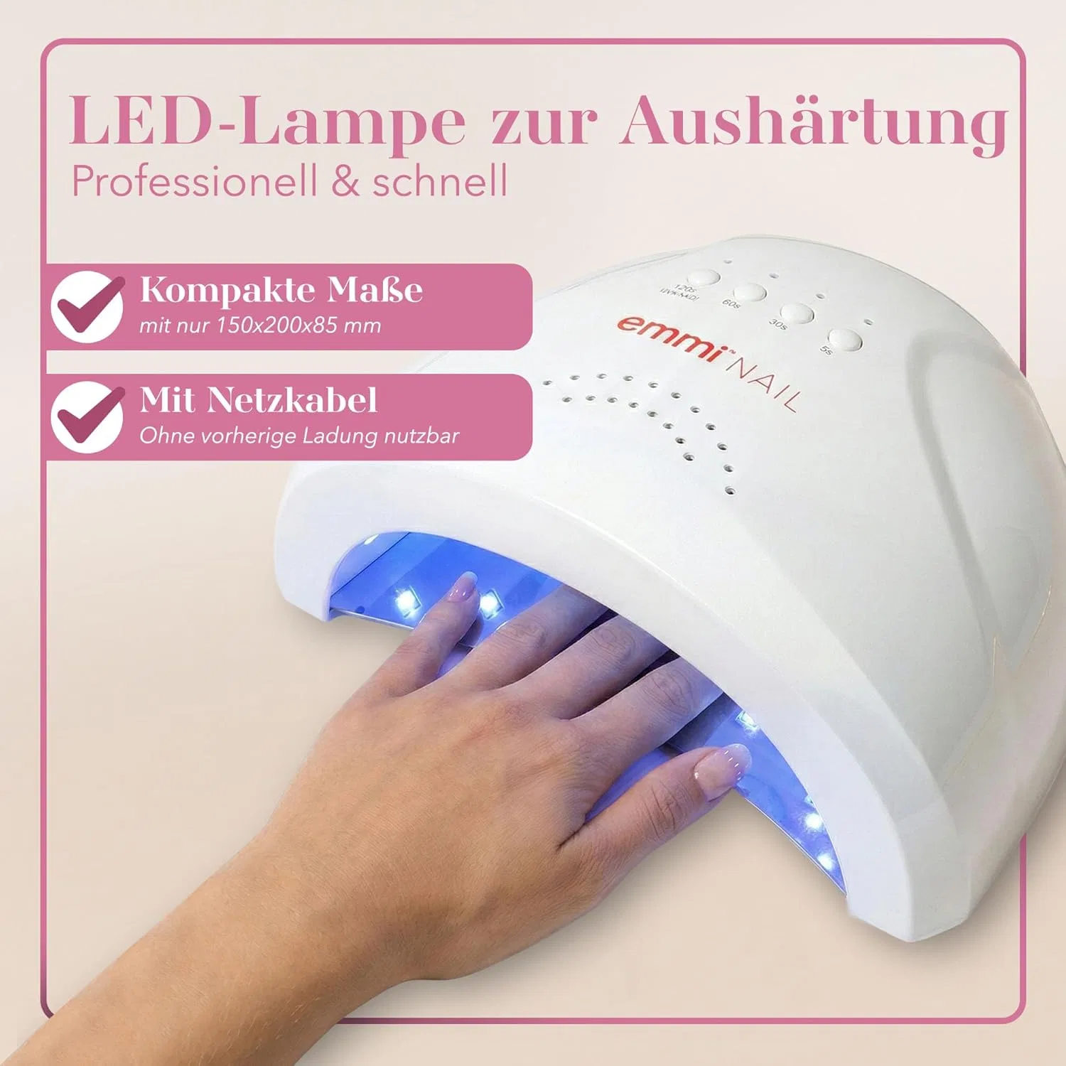 УФ/LED-лампа для сушки гель-лака «Galaxy Light Pearl» от Emmi Nail Emmi Nail — фото 2