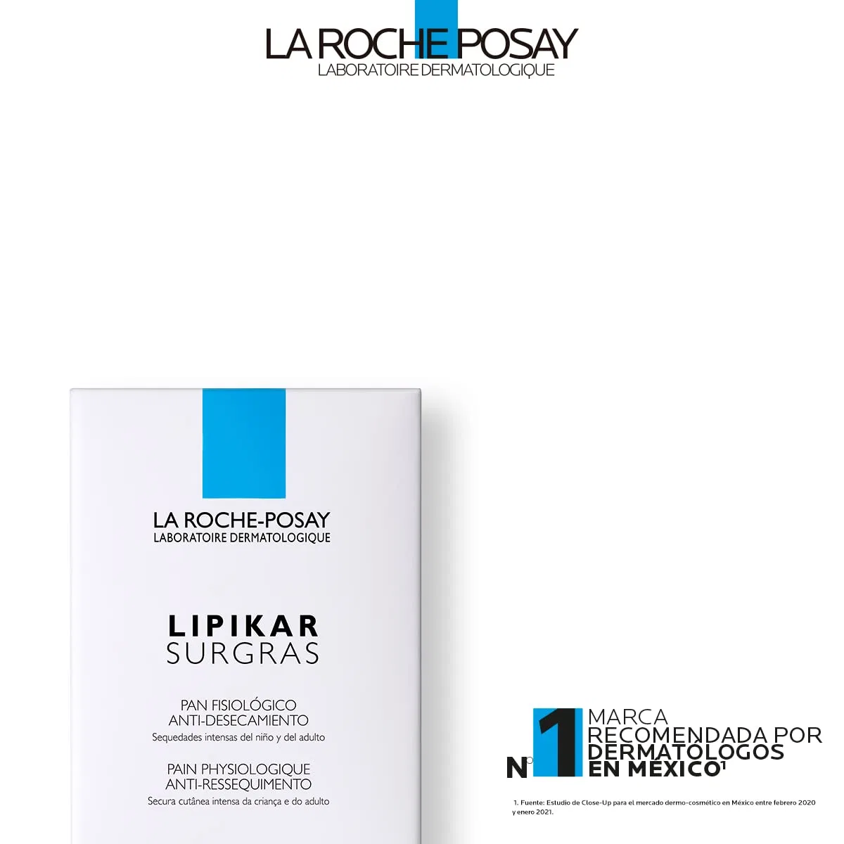 Увлажняющее мыло La Roche Posay Lipikar Surgras для сухой и чувствительной кожи 5 x 150 г La Roche-Posay — фото 3