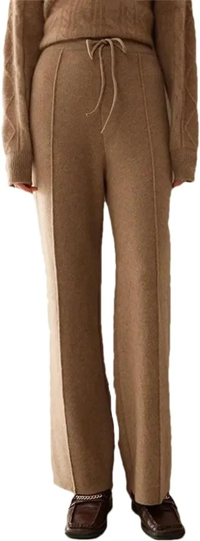 

Женские зимние брюки High Waist Knitted Wide Leg