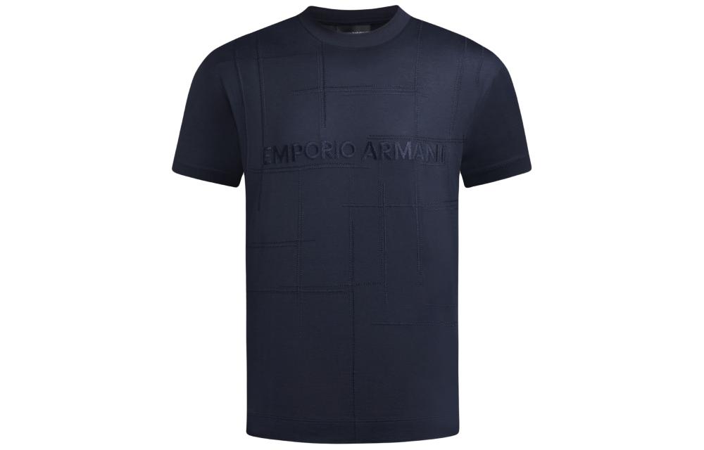 

EMPORIO ARMANI Футболка SS24 мужская темно-синяя, Синий, EMPORIO ARMANI Футболка SS24 мужская темно-синяя