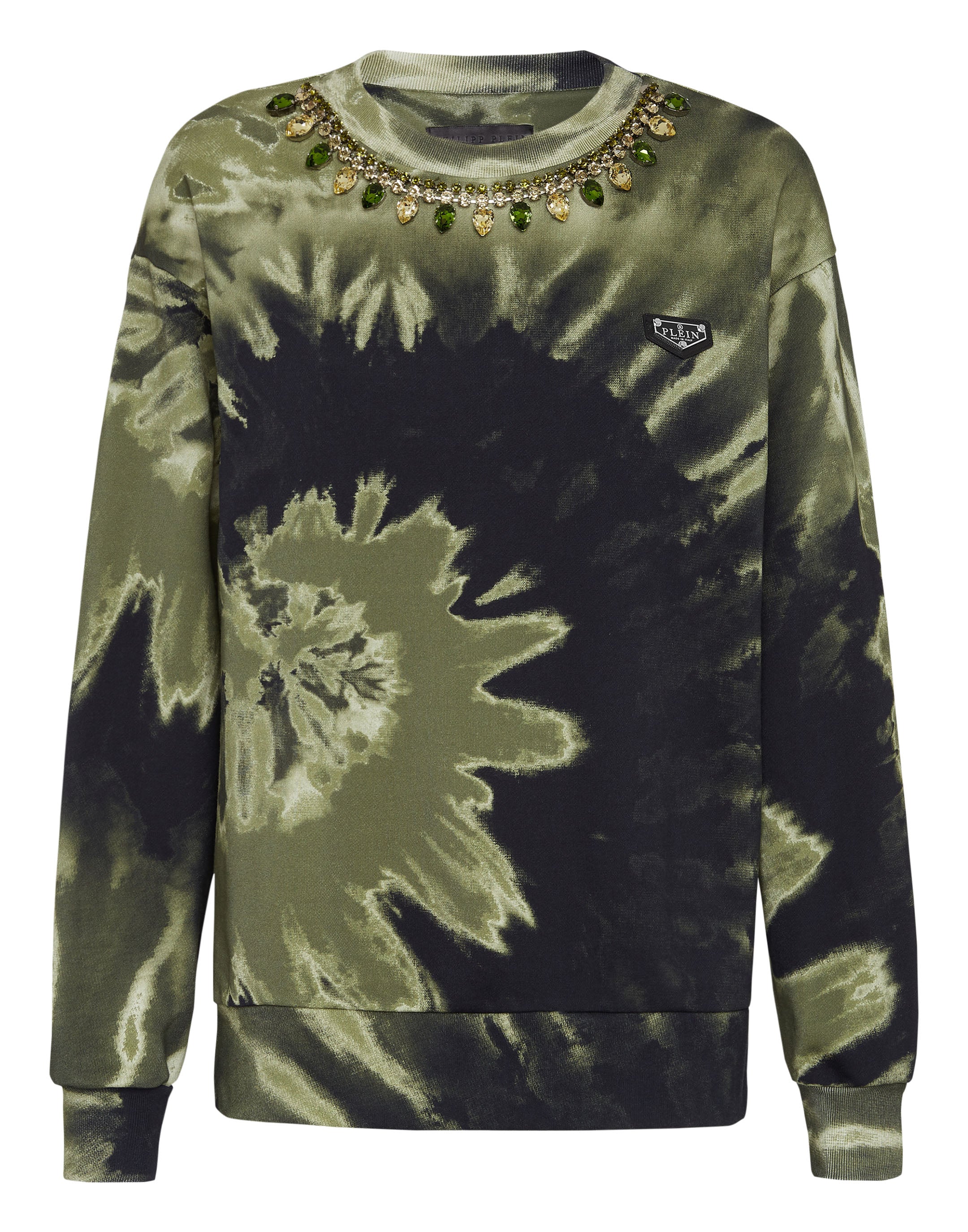 

Толстовка Тай-дай PHILIPP PLEIN, цвет military/black