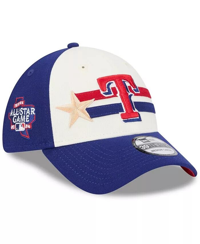 

Мужская кремовая кепка Royal Texas Rangers 2024 MLB All-Star Game Workout 39THIRTY Flex Hat New Era, белый