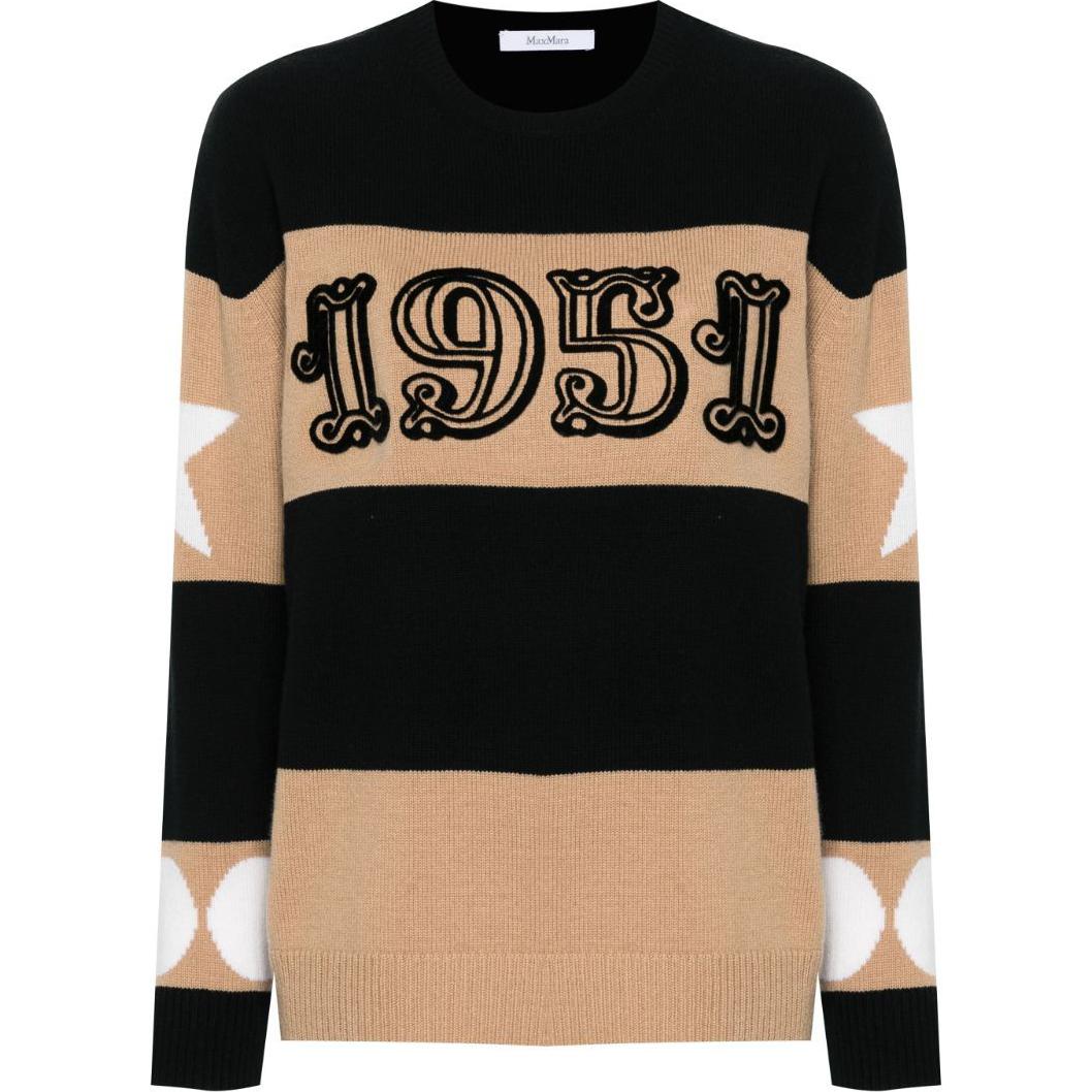 

Макс Мара Dirce 1951 мотив Полосатый джемпер MaxMara, черный