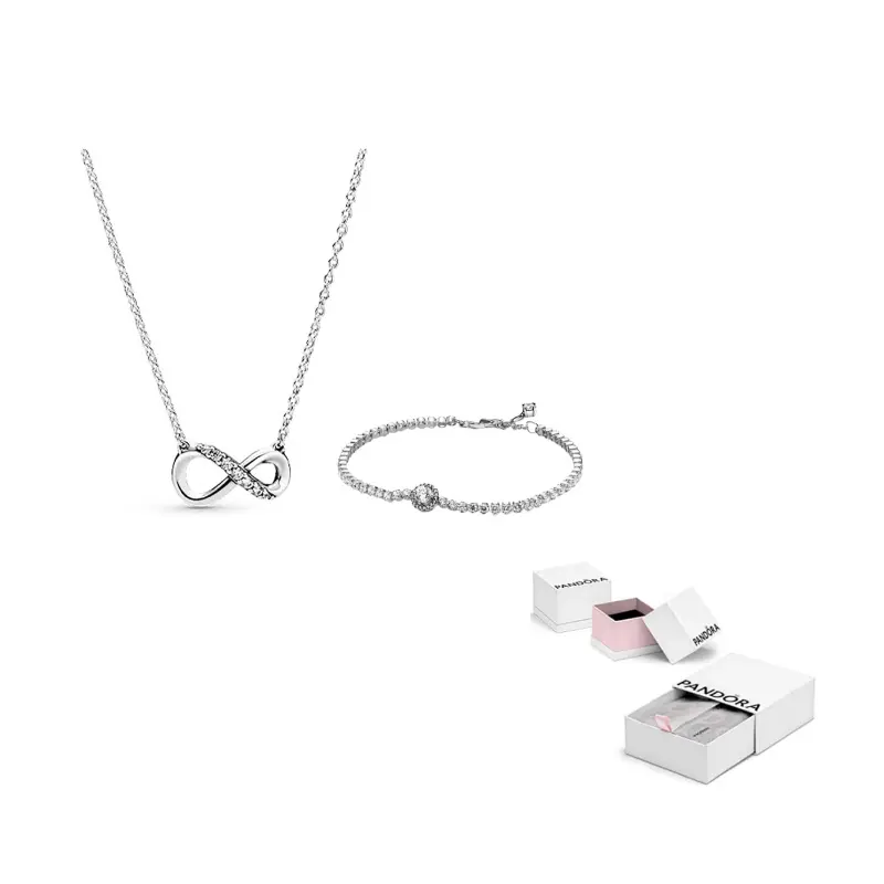 

Pandora Браслеты из стерлингового серебра 925 пробы, унисекс, серебристые