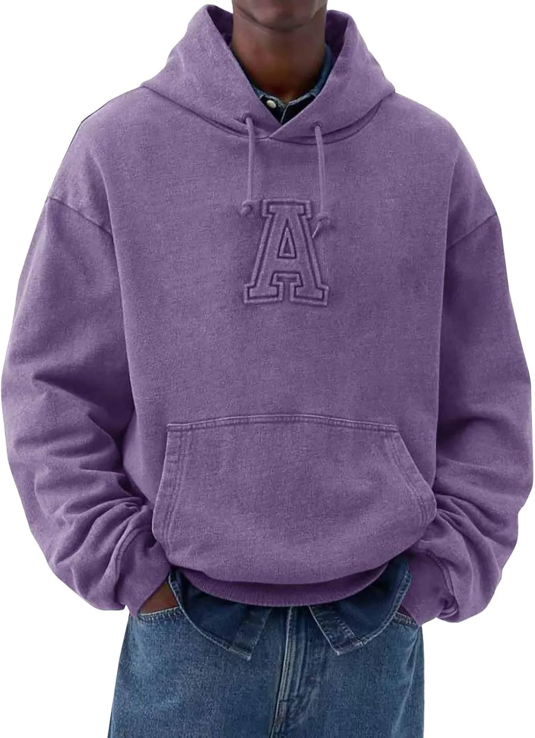 

Мужской ретро-худи CRNTCEM зимнее утепленное оверсайз