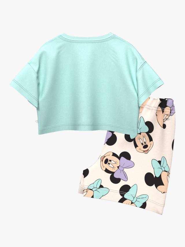Детский комплект с Микки Маус: топ и шорты из хлопка Brand Threads, Blue/Multi — фото 2