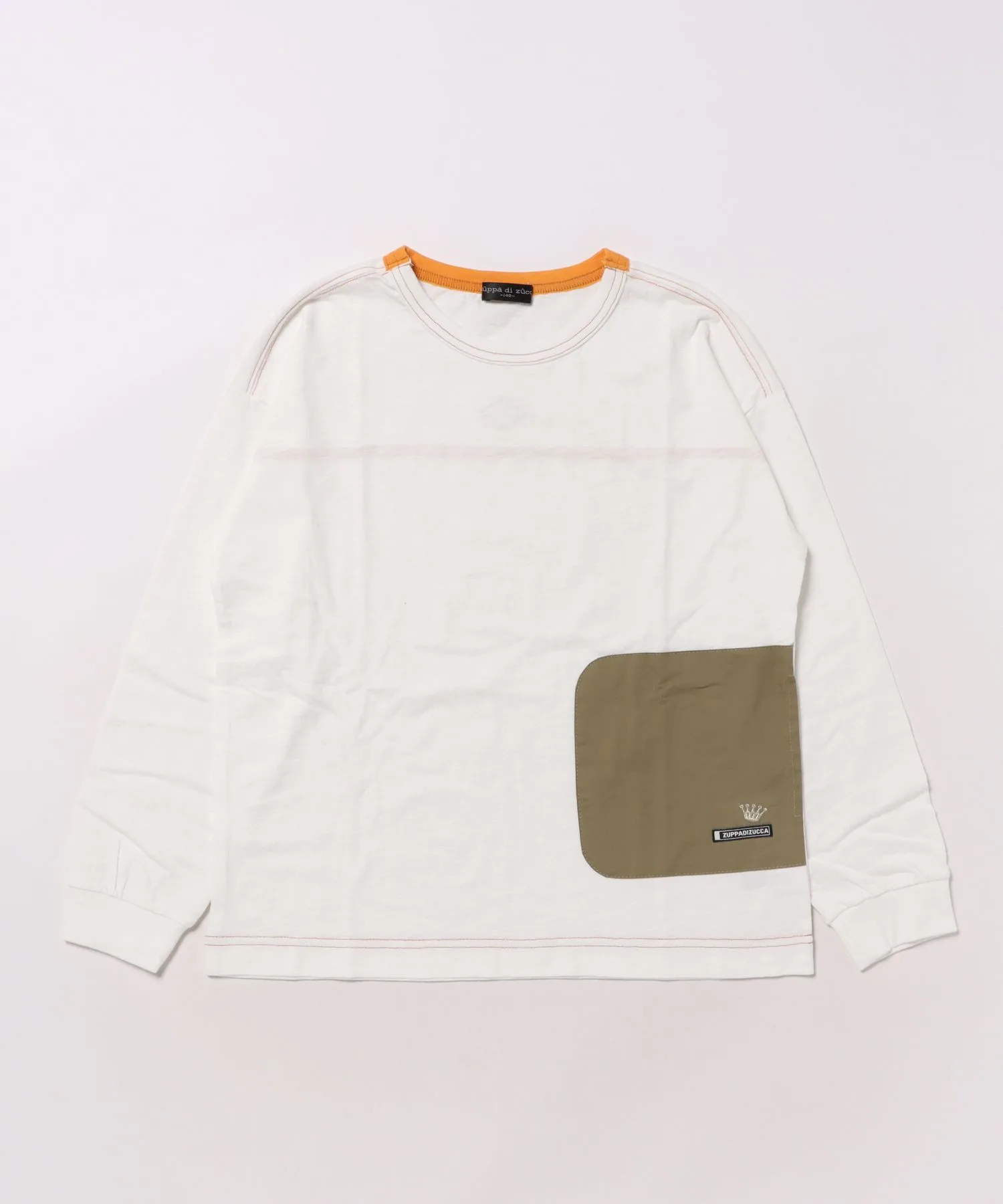 Детская футболка с карманом длинный рукав zuppa di zucca off-white